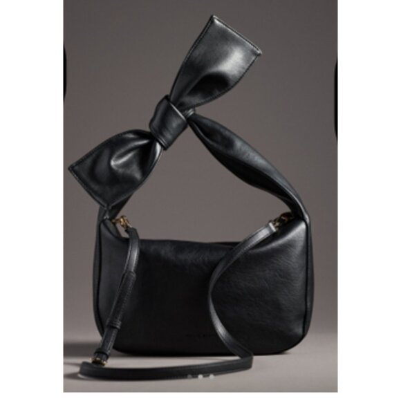 NWT-Anthropologie Melie Bianco Marni Bow Bag - Black - Picture 1 of 4